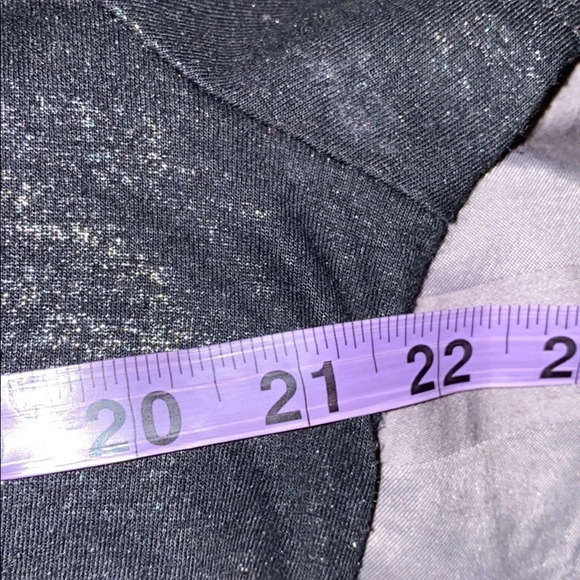 Allen  B L Red metallic sequins pocket Top L - Picture 8 of 10